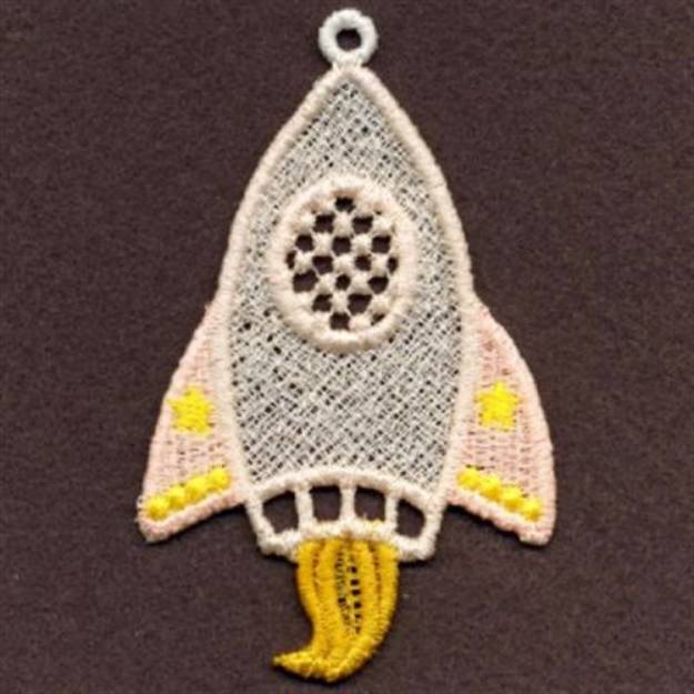 Picture of Rocket Ship Machine Embroidery Design