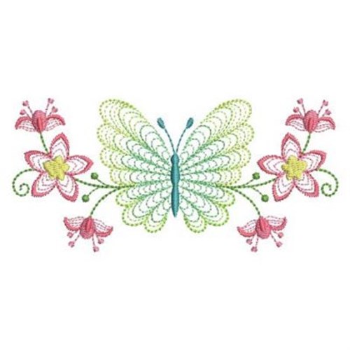 Flower Butterfly Machine Embroidery Design | Embroidery Library at ...