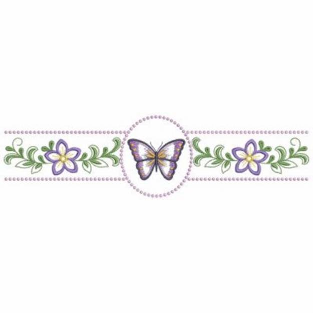 flower and butterfly border clip art