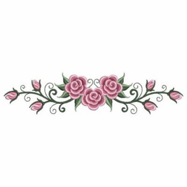 Picture of Rose Border Machine Embroidery Design