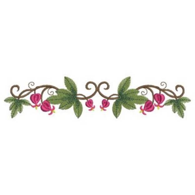 Picture of Bleeding Heart Border Machine Embroidery Design