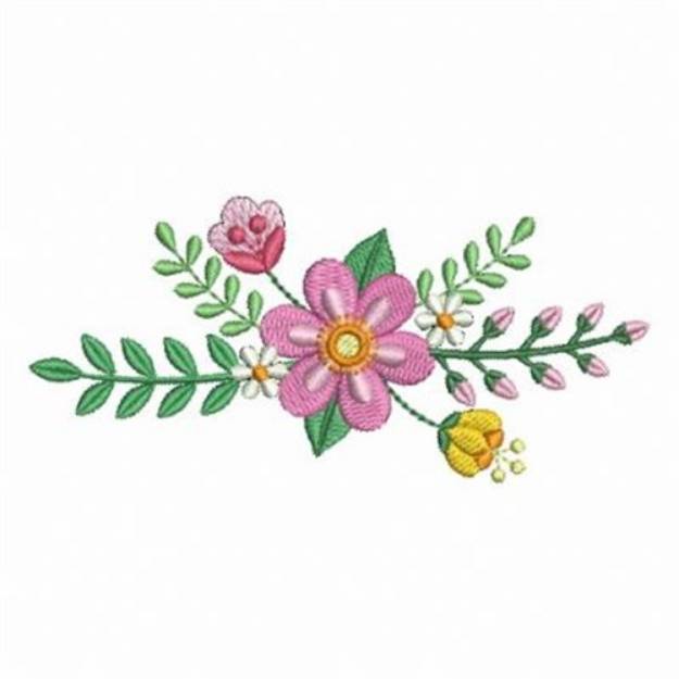 Decorative Floral Border Machine Embroidery Design 