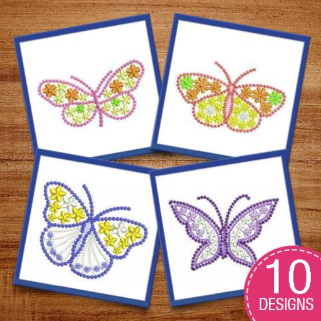 Fancy Butterflies Embroidery Design Pack | Embroidery Sets at ...