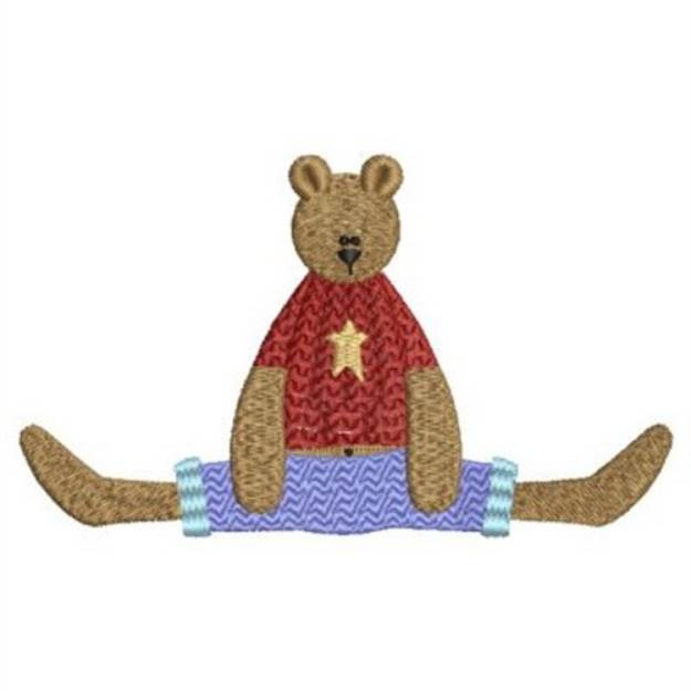 Picture of Country Teddy Bear Machine Embroidery Design