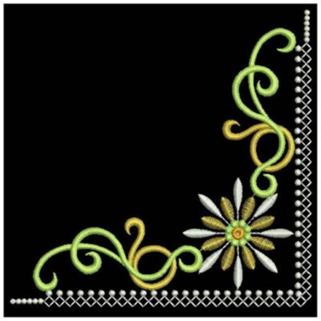 Picture of Floral Corner Machine Embroidery Design