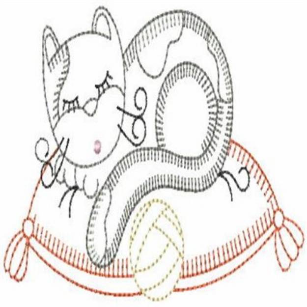 Picture of Sleeping Cats Machine Embroidery Design