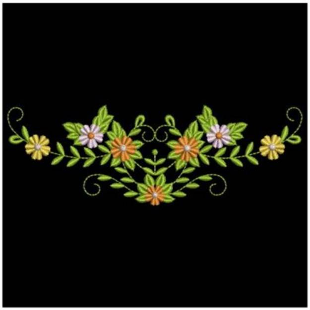 Swirling Floral Border Machine Embroidery Design | Embroidery Library ...