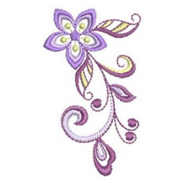 Picture of Jacobean Flower Border Machine Embroidery Design