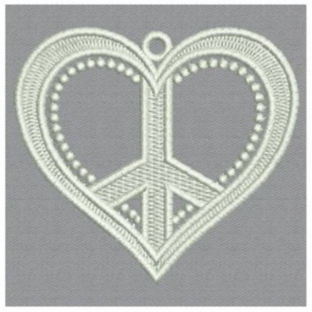 Picture of FSL Peace Heart Machine Embroidery Design