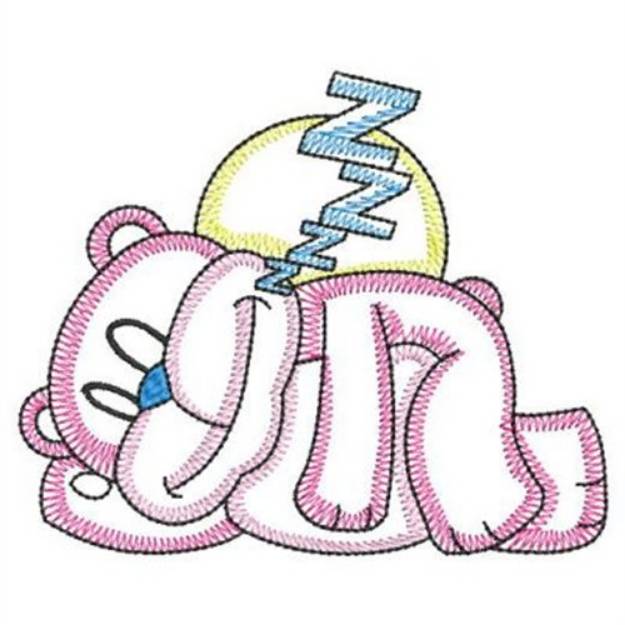 Picture of Snoozing Bear Machine Embroidery Design