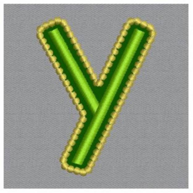 Golden Applique Letter Y Machine Embroidery Design Embroidery Library At