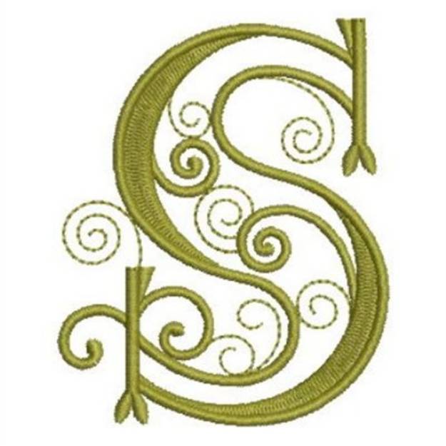 Picture of Curly Letter S Machine Embroidery Design