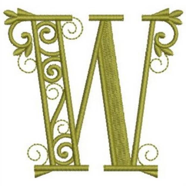 Curly Letter W Machine Embroidery Design | Embroidery Library at ...