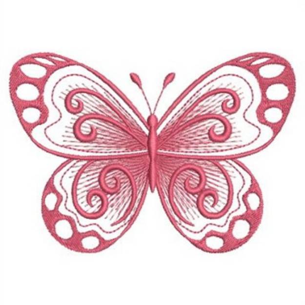 Picture of Fancy Butterfly Machine Embroidery Design