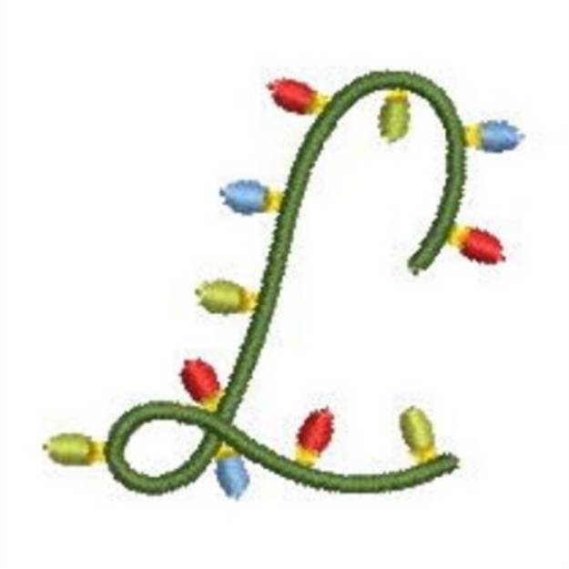 Picture of Christmas Alphabet L Machine Embroidery Design