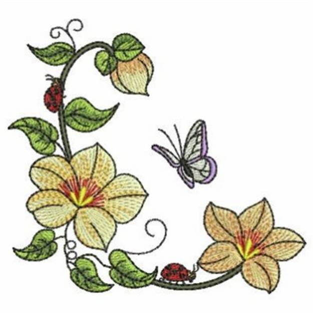 Picture of Pretty Floral Machine Embroidery Design