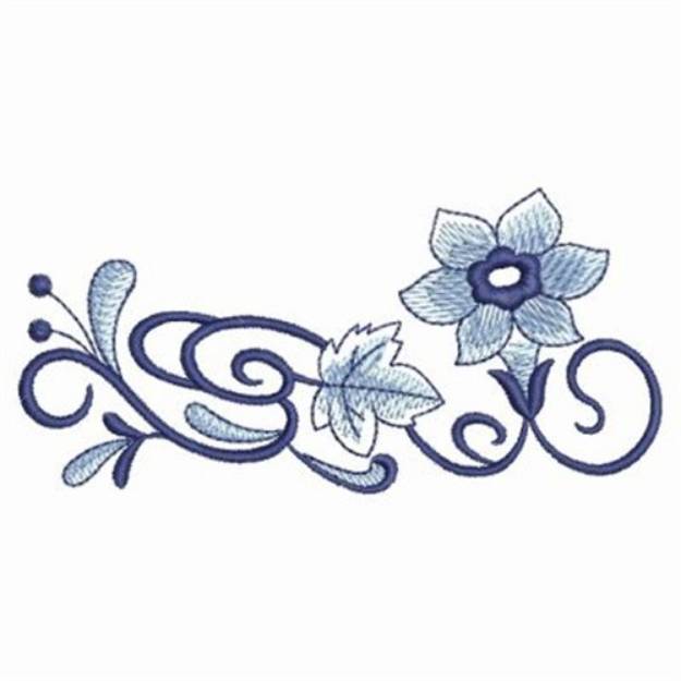 Blue And White Borders Machine Embroidery Design | Embroidery Library ...