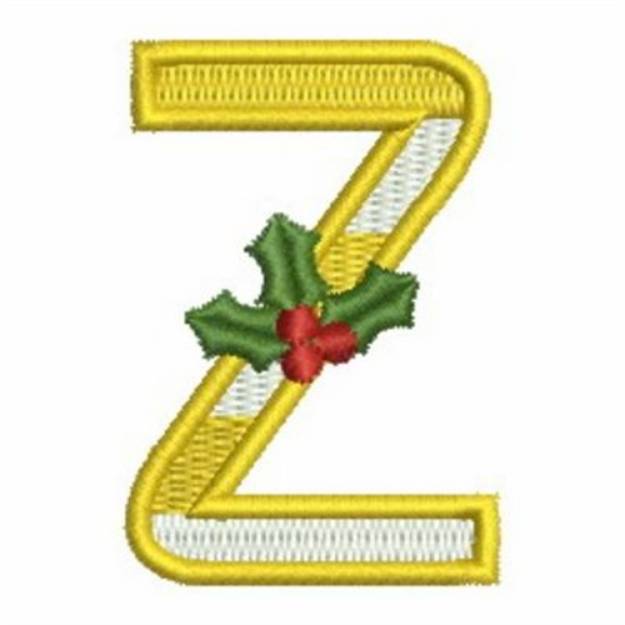 Picture of Christmas Alphabet Z Machine Embroidery Design