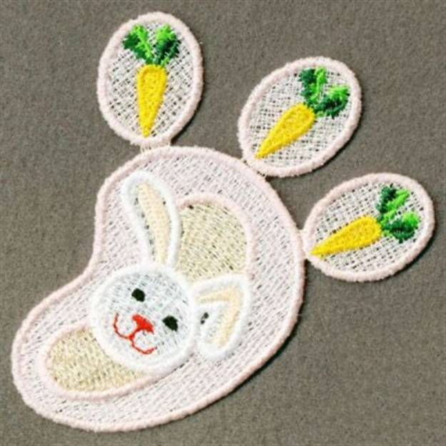 Picture of FSL Rabbit Paw Machine Embroidery Design