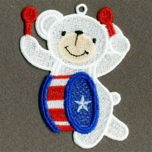 Picture of FSL Patriotic Drum Machine Embroidery Design