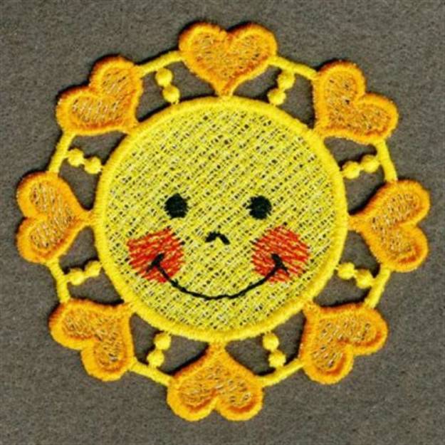 Picture of FSL Happy Face Sun Machine Embroidery Design