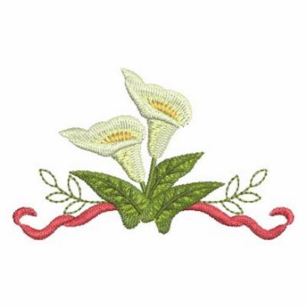 Picture of Elegant Lily Border Machine Embroidery Design