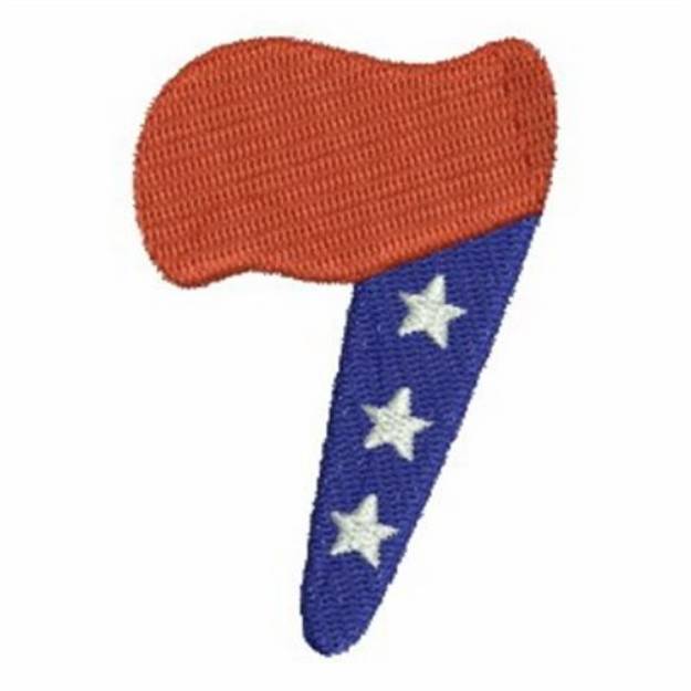 Picture of Patriotic Number 7 Machine Embroidery Design