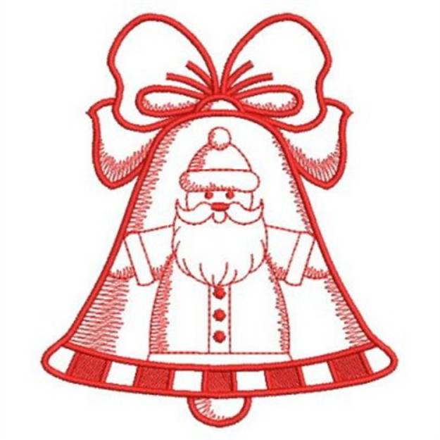 Picture of Christmas Bell Redworks Machine Embroidery Design