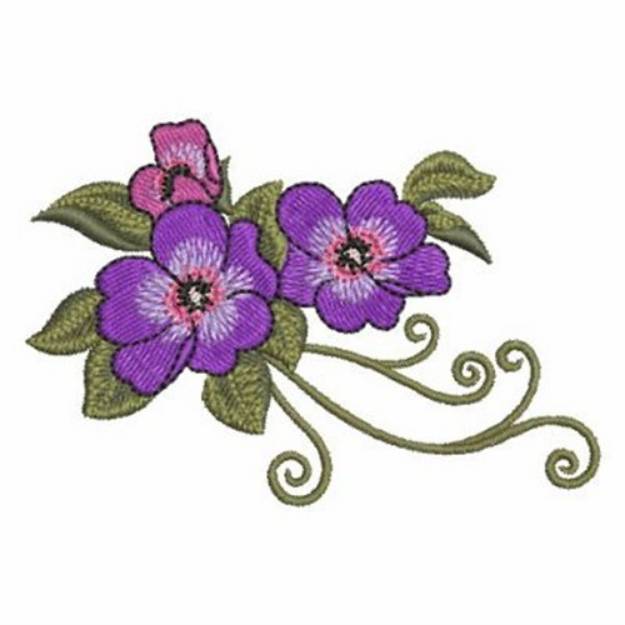 Purple Swirls store Embroidered Canvas