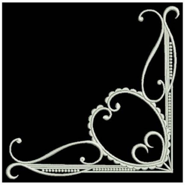 Picture of White Deco Corner Machine Embroidery Design