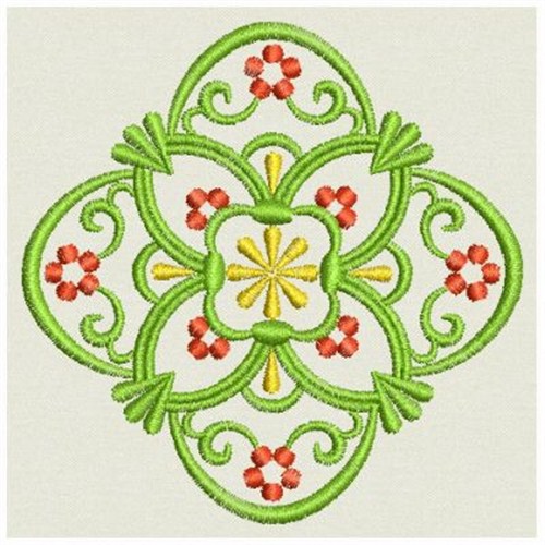 Floral Quilt Block Machine Embroidery Design | Embroidery Library at ...