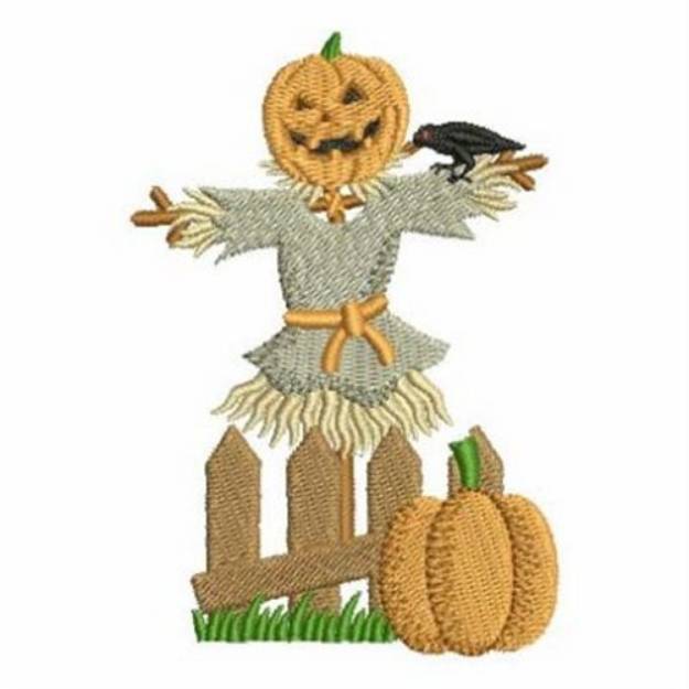 Picture of Pumpkin Scarecrow Machine Embroidery Design