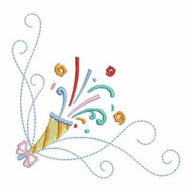 Picture of Swirls Birthday Machine Embroidery Design