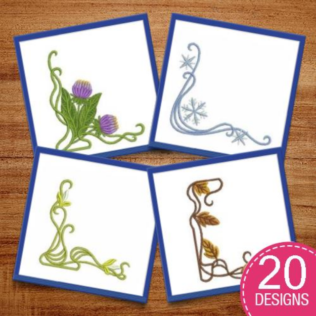 Picture of Art Nouveau Seasons Embroidery Design Pack