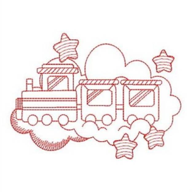 Redwork Fantasy Train Machine Embroidery Design | Embroidery Library at ...