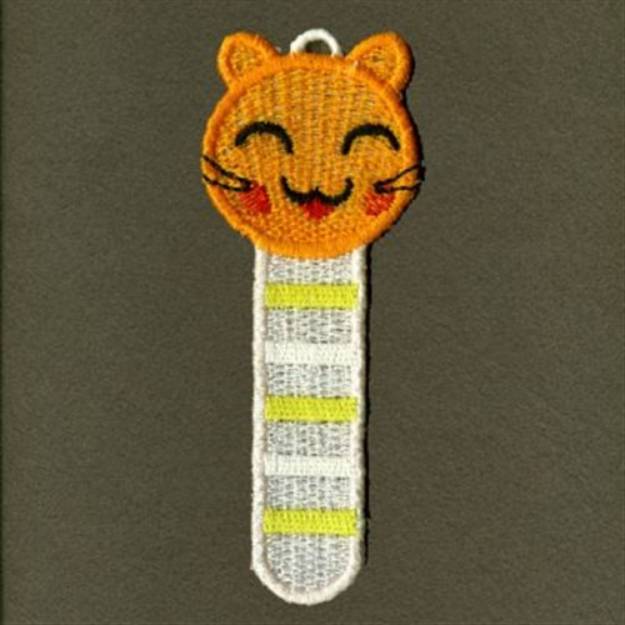 Picture of FSL Cat Bookmark Machine Embroidery Design