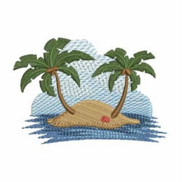 Picture of Tropical Island Machine Embroidery Design