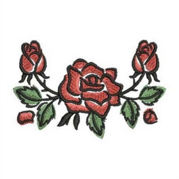 Picture of Border Roses Machine Embroidery Design