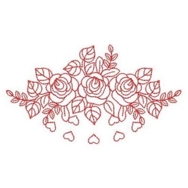 Redwork Roses Hearts Machine Embroidery Design Embroidery Library At