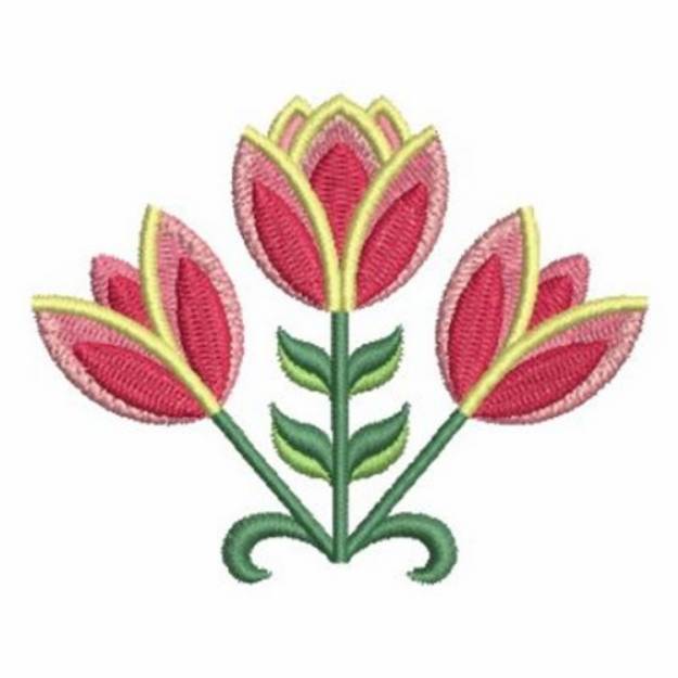 Art Nouveau Border Tulips Machine Embroidery Design | Embroidery ...