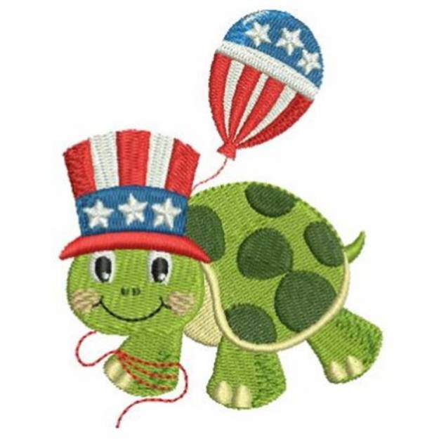 Picture of Festive Patriotic Turtle Machine Embroidery Design