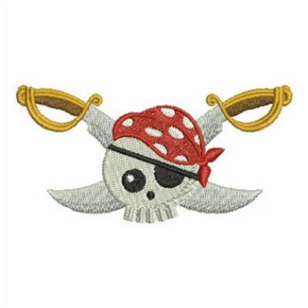 Picture of Pirate Skull Machine Embroidery Design