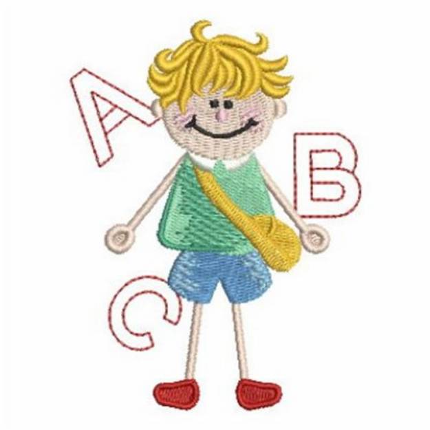 Picture of School Letters Boy Machine Embroidery Design