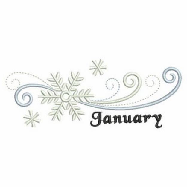 Picture of January Border Machine Embroidery Design