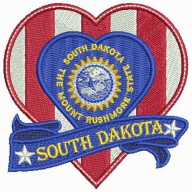 Picture of Patriotic South Dakota Machine Embroidery Design