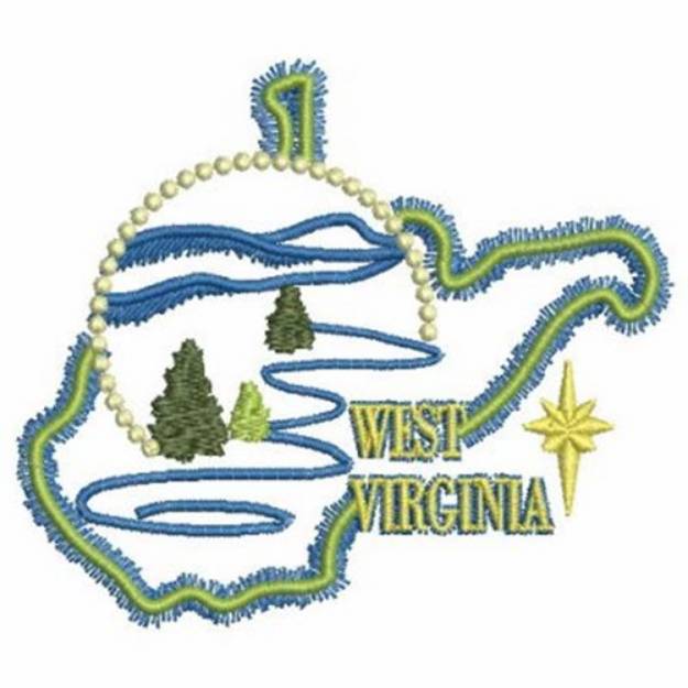 Picture of Neon West Virginia Machine Embroidery Design