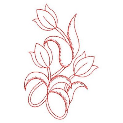 Redwork Flowers Machine Embroidery Design | Embroidery Library at ...