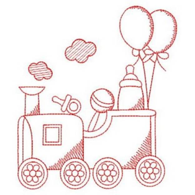 Redwork Choo-choo Train Machine Embroidery Design | Embroidery Library ...