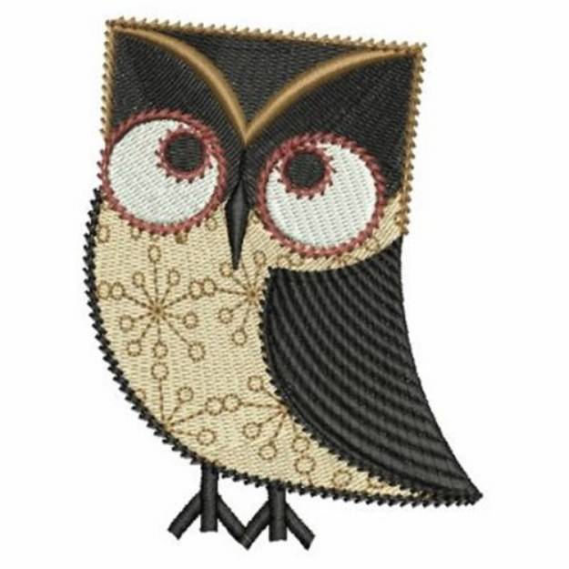 Picture of Folk Art Owl Machine Embroidery Design