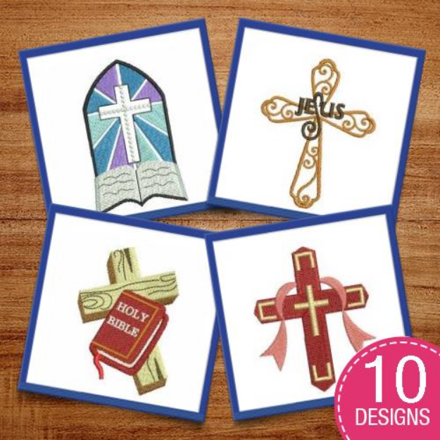 Picture of Jesus Cross Embroidery Design Pack